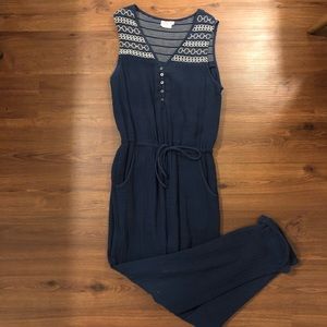 Anthropologie Blue Jumpsuit